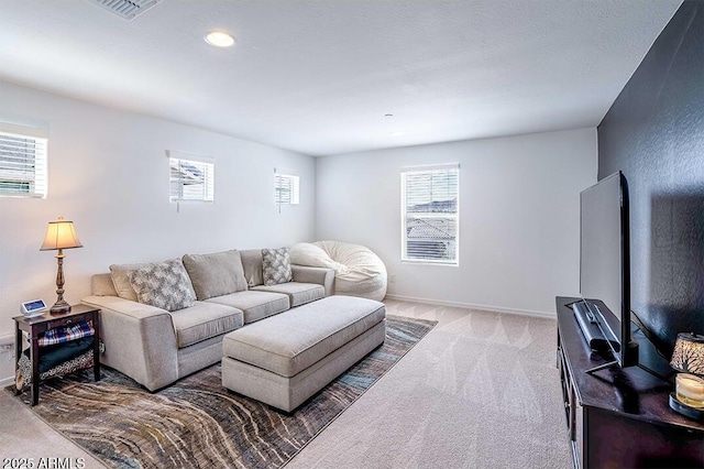32047 N 125th Ave, Peoria, AZ 85383 - living room with carpet flooring, baseboards, and recessed lighting