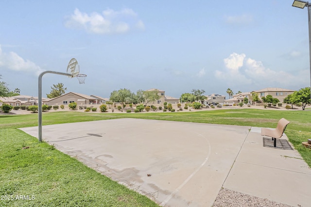 1391 W Windhaven Ave, Gilbert, AZ 85233 - view of basketball court with a residential view, community basketball court, and a yard