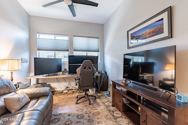 office with ceiling fan