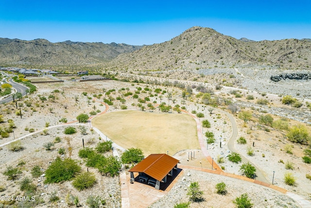 bird's eye view featuring a mountain view