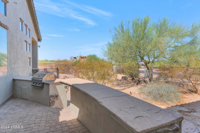 view of patio featuring grilling area and area for grilling