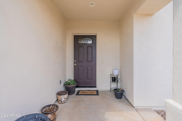 view of doorway to property