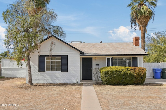 view of single story home