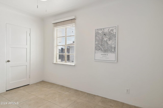 view of tiled spare room