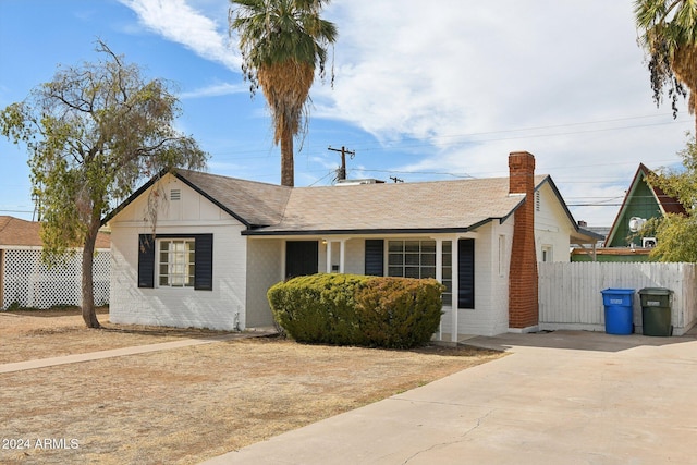 view of single story home