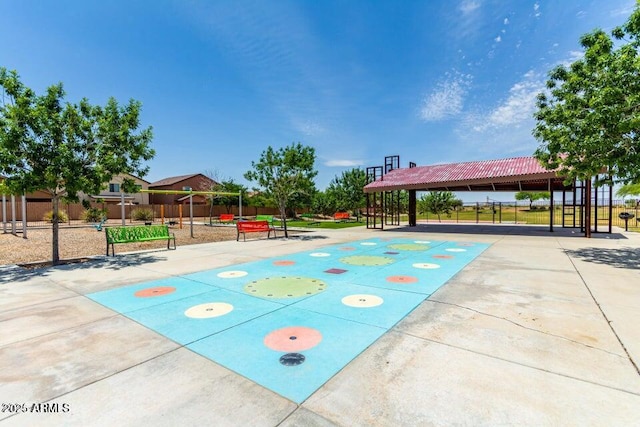 view of community with a playground