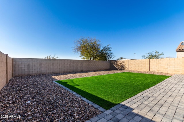 view of yard featuring a patio