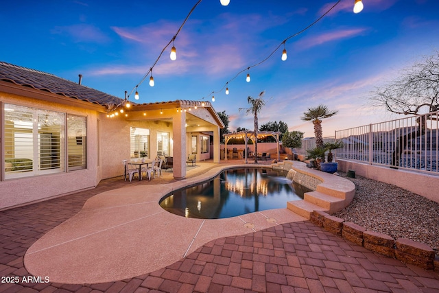 25454 N 73rd Ave, Peoria, AZ 85383 - view of pool with a patio, a fenced in pool, and a fenced backyard