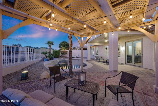 25454 N 73rd Ave, Peoria, AZ 85383 - view of patio featuring a fenced in pool and a fenced backyard