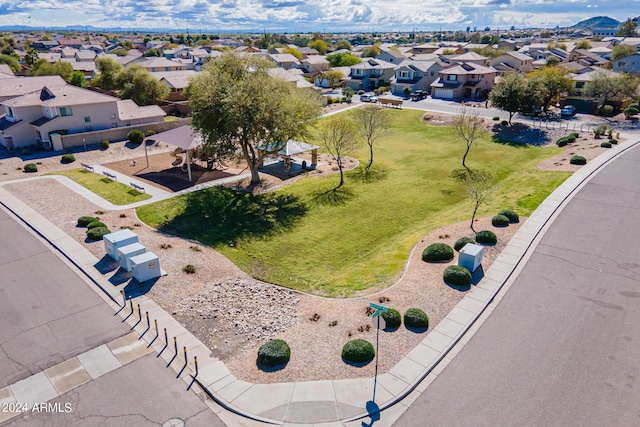 bird's eye view featuring a residential view