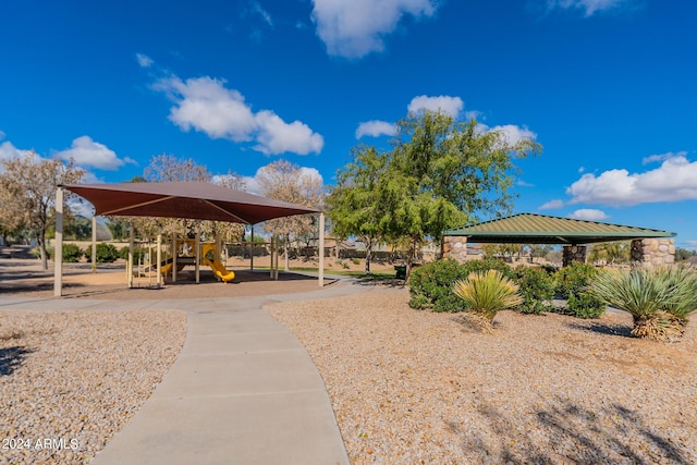 view of property's community with playground community