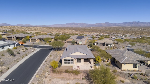 drone / aerial view with a mountain view