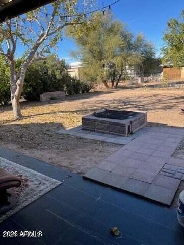 22744 E Carla Vista Dr, Mesa, AZ 85212 - view of yard with a fire pit and a patio area