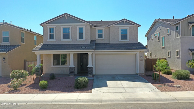 view of front of house featuring a garage