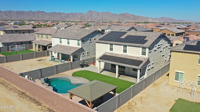 exterior space with a mountain view