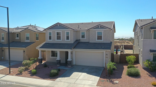 view of front facade with a garage