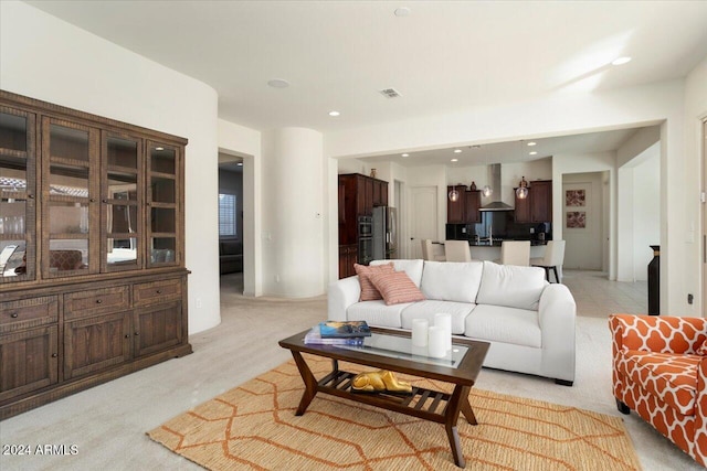 view of carpeted living room