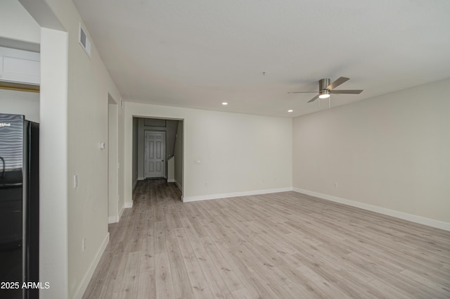615 E Portland St Unit 261, Phoenix, AZ 85004 - unfurnished room featuring a ceiling fan, light wood-type flooring, and recessed lighting