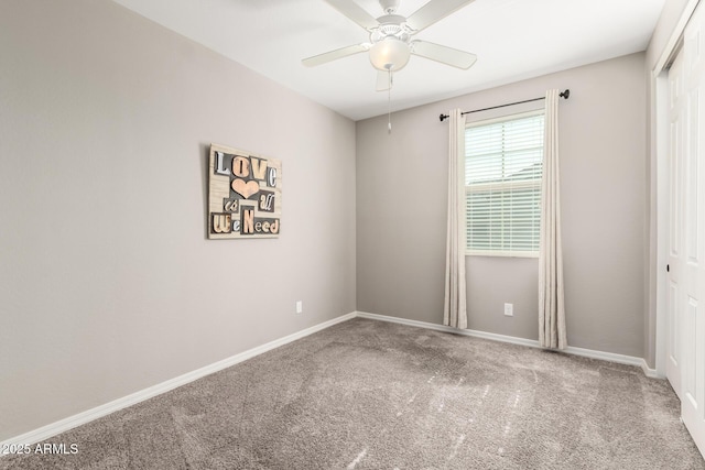 3910 E Turley St, Gilbert, AZ 85295 - spare room with carpet flooring, ceiling fan, and baseboards