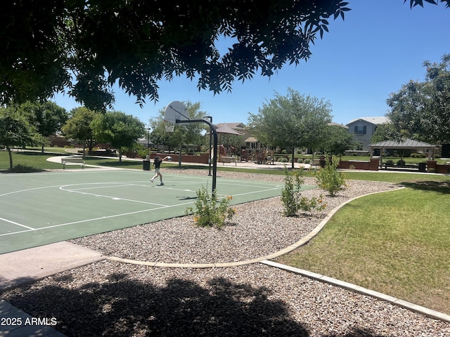 3910 E Turley St, Gilbert, AZ 85295 - view of sport court featuring a lawn and community basketball court