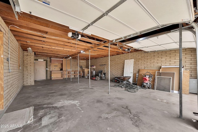 garage featuring a garage door opener