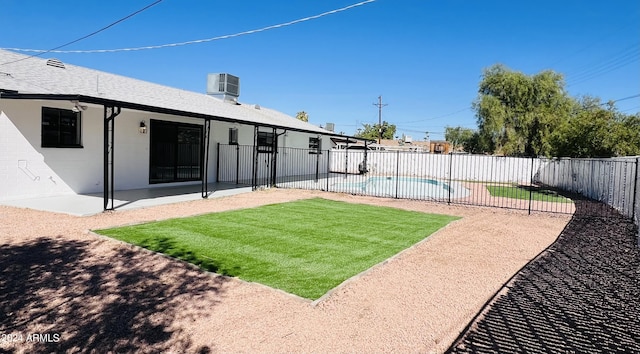 1737 N Trevor Dr, Mesa, AZ 85201 - view of yard with a patio area and central air condition unit