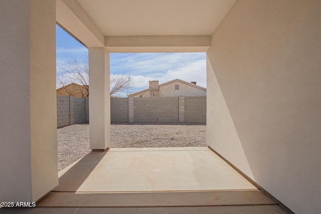 view of patio with a fenced backyard