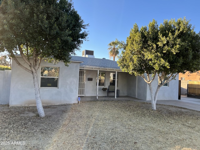 view of front of home with a patio area