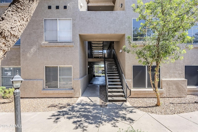 exterior space with stairs