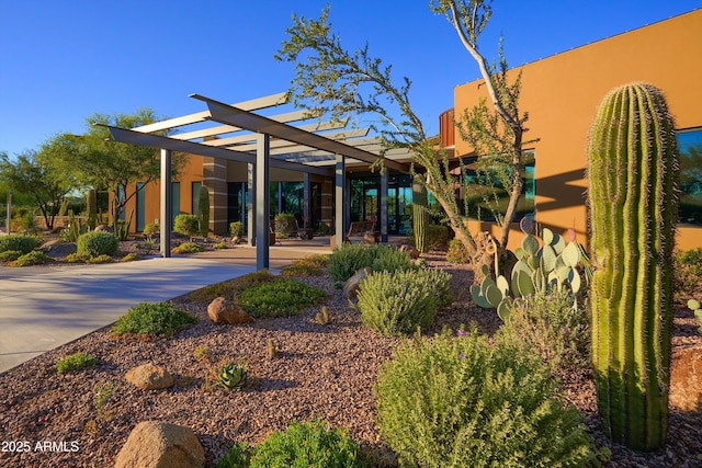 view of community featuring concrete driveway