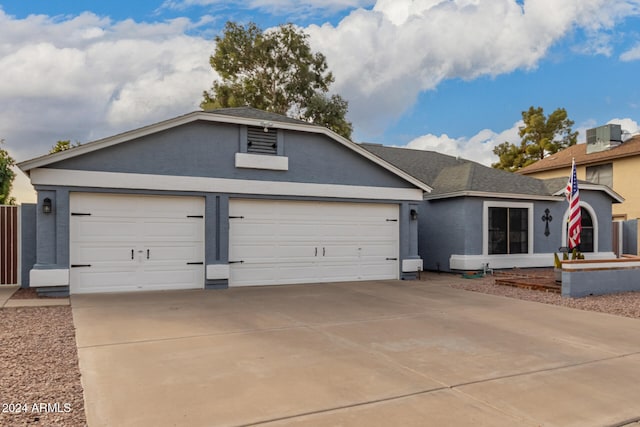 view of front of home featuring a garage