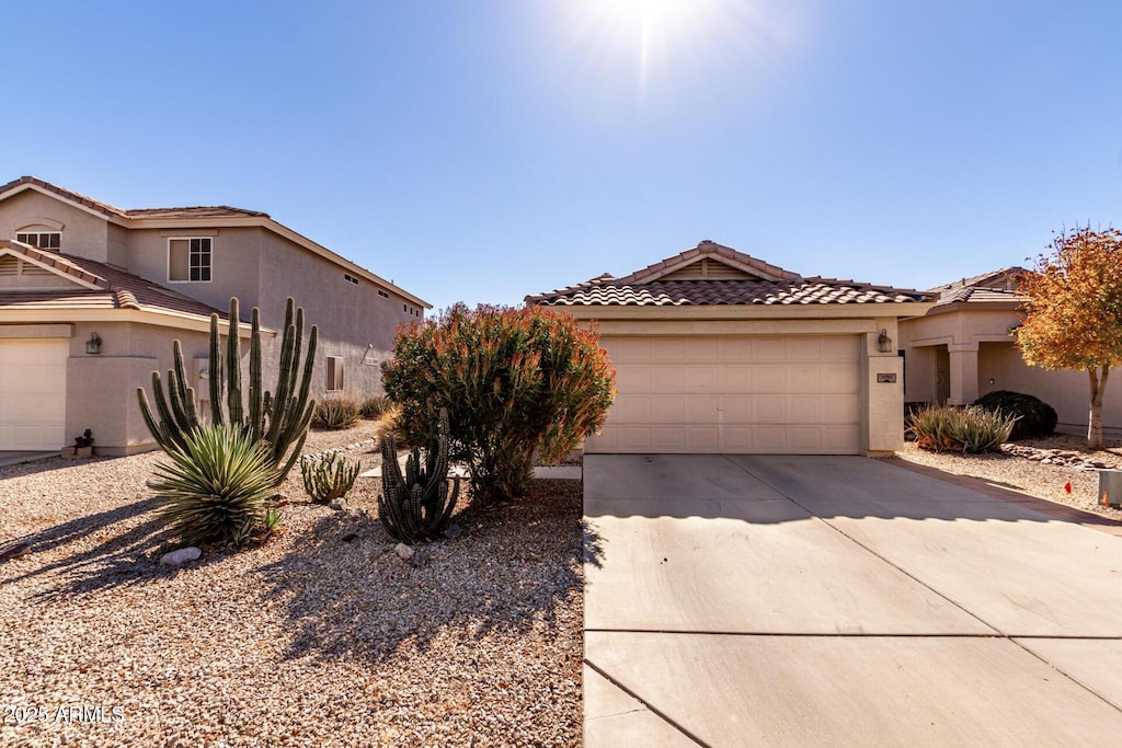 view of front of house featuring a garage