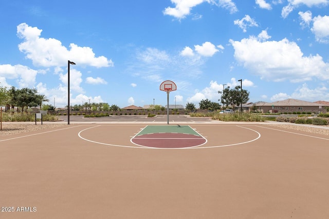 view of basketball court featuring community basketball court