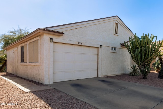 view of home's exterior with a garage