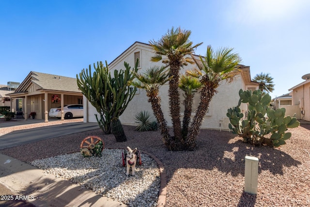 view of front of house featuring a carport