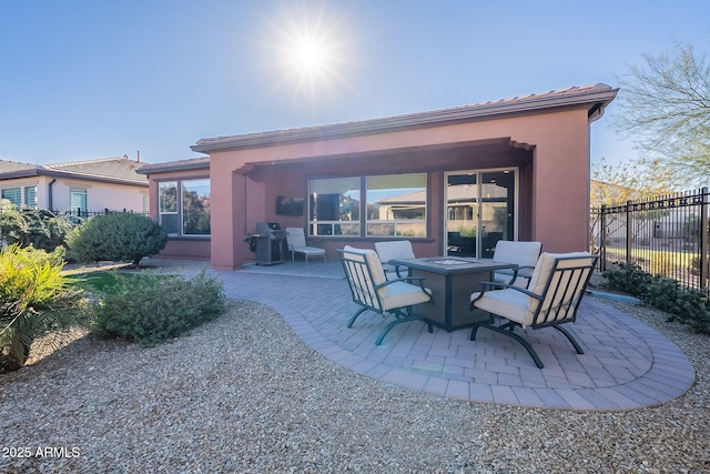 view of patio / terrace with area for grilling