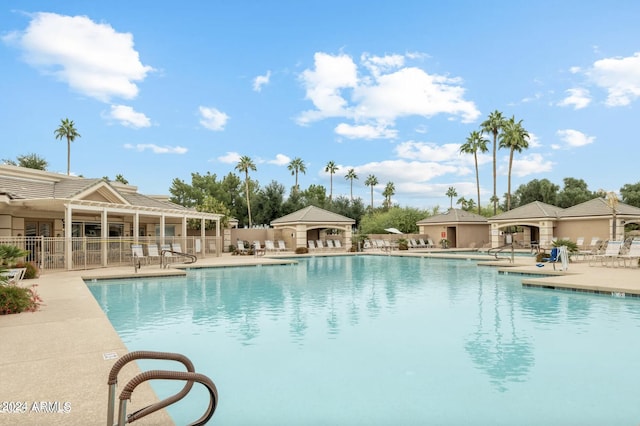 view of pool with a patio