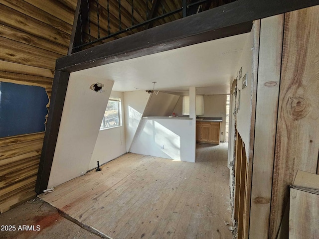 bonus room featuring light wood-type flooring