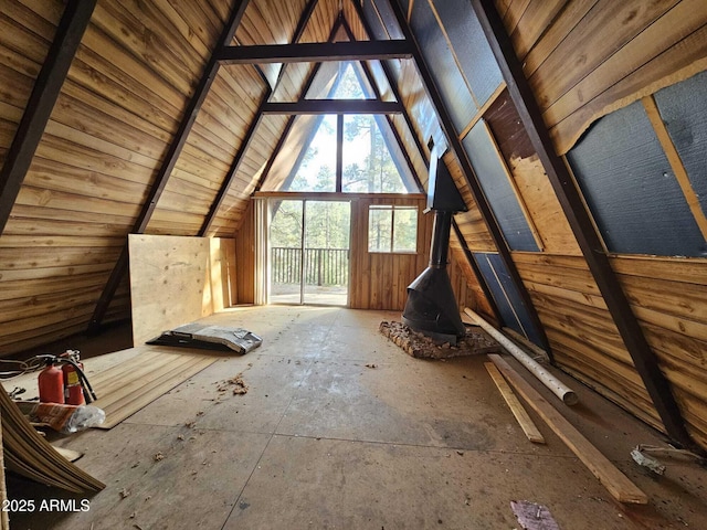 view of attic