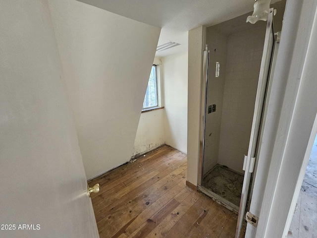 bathroom featuring hardwood / wood-style flooring