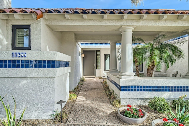 view of doorway to property