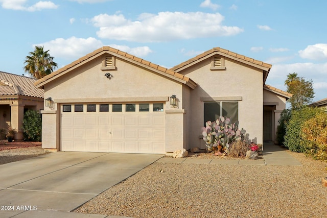 view of front of house featuring a garage