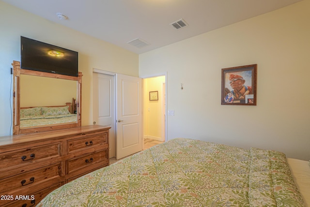 bedroom featuring a closet