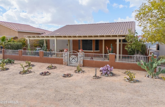 view of front of home