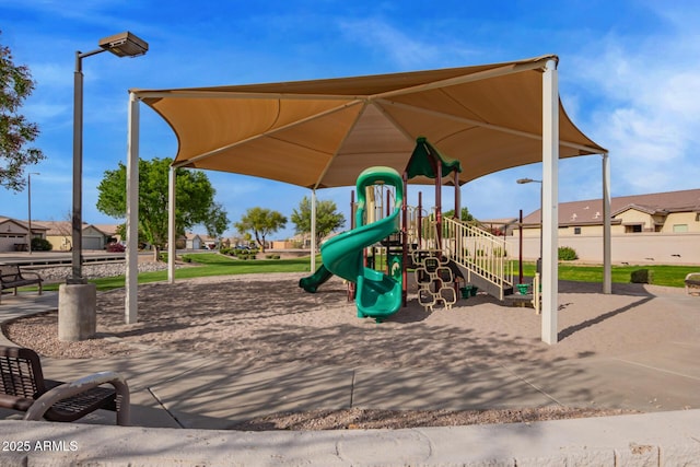 view of community jungle gym
