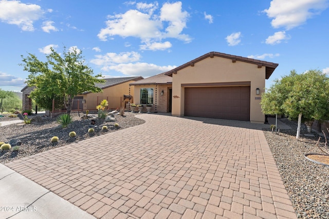 view of front of home featuring a garage