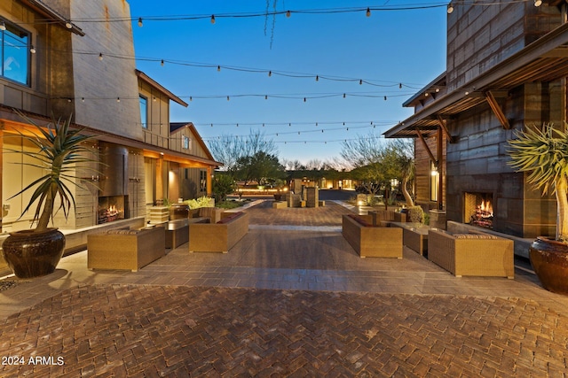 exterior space with an outdoor living space and a patio