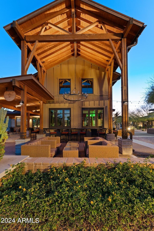 view of property's community featuring a patio area