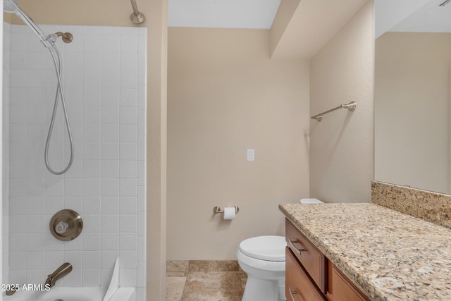 15232 S 36th Pl, Phoenix, AZ 85044 - bathroom with vanity, bathtub / shower combination, and toilet