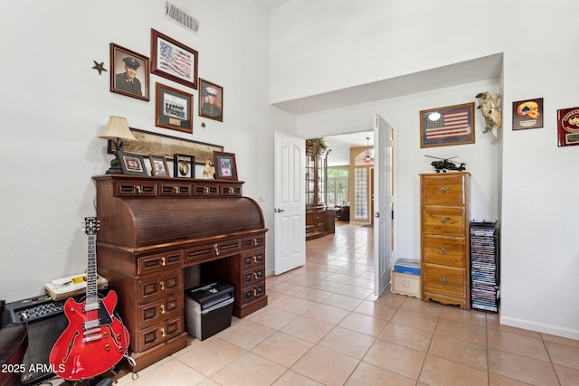4401 E Barwick Dr, Cave Creek, AZ 85331 - sitting room with light tile patterned floors and baseboards